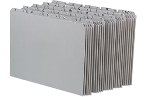 Pendaflex A-Z Top Tab Recycled Gray Pressboard 1/5-Tab File Guides, Letter, 25/Set (PN925)