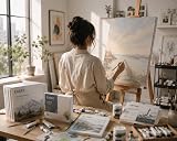 EXERZ 50x60 cm Pre-Stretched Canvas 4 Pack 1.7 cm 280GSM 100% Cotton view 6