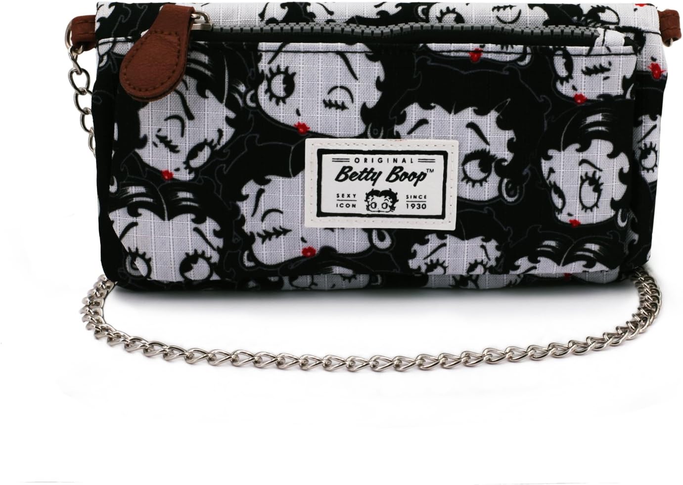 Betty Boop Noir-Soft Wallet with Chain, Black, 20 x 9 cm - Image 3
