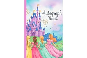 Castle Autograph Book For Girls: Princess & Character Signature Book – Memory Scrapbook for Kids with Space for Photos, Stickers, and Creative Doodles (100 Pages)