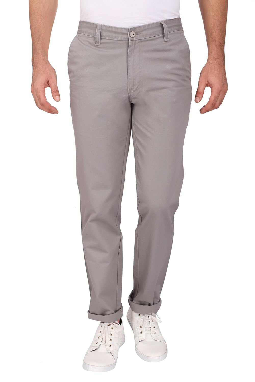 barata men's cotton flat front regular fit chinos