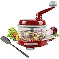 KIRKWOOD KITCHEN Multi-function Manual Food Processor Kitchen Meat Grinder Vegetable Chopper, Slicer Spinner Dicer for Fruits, Herbs, Lettuce, Salad Foods