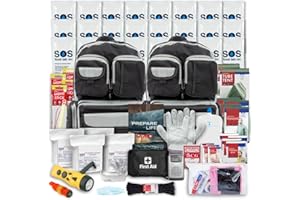 Emergency Zone 2 & 4 Person 72 Hour Survival Kit | Bug Out Bag with Food, Water, First Aid, Emergency Shelter, Survival Gear - Disaster Preparedness Go Bag for Earthquake, Hurricane, Car, Home