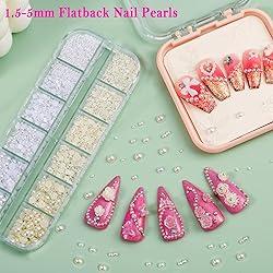 Haozher 3 Packs Nail Art Rhinestone, Colorful