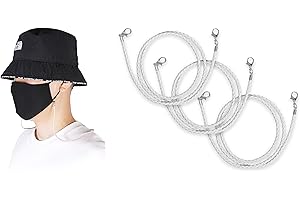 Allsense Fashion Leather Mask Lanyards Ear Pressure Relief Safety Holder Hanger with Hook for Adult White 3 Pack