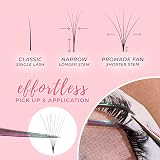 LLBA LashFolio Promade Fans Volume Eyelashes 5-10D C CC D 0.03-0.07mm 8-15mm view 4