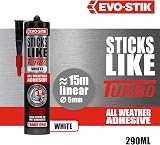 EVO-STIK Sticks Like Turbo Adhesive White 290ml All Weather Fast Setting view 2