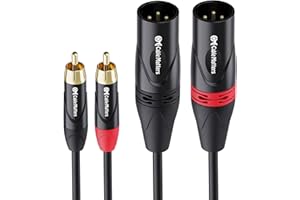 Cable Matters Dual RCA to XLR Unbalanced Interconnect Cable - 10ft, XLR to RCA Cable, Male to Male