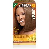 Creme of Nature Moisture-Rich Hair Color, C20 Light Golden Brown, 1 pk | Golden brown permanent hair color with full gray coverage and ammonia-free conditioning for rich, radiant, long-lasting color