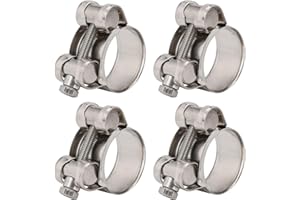 Suprom T-Bolt Hose Clamps, 304 Stainless Steel Heavy Duty Hose Clamps, Working Range 26-28mm - 4 Pack