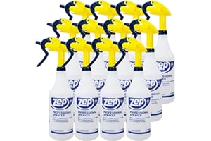 Zep Professional Sprayer Bottle - 32 oz (Case of 12) - HDPRO1 - Versatile Adjustable Nozzle Spray Bottles with a Fine Mist or Powerful Spray, Refillable Spray Bottle for Diluted Concentrate, Chemical