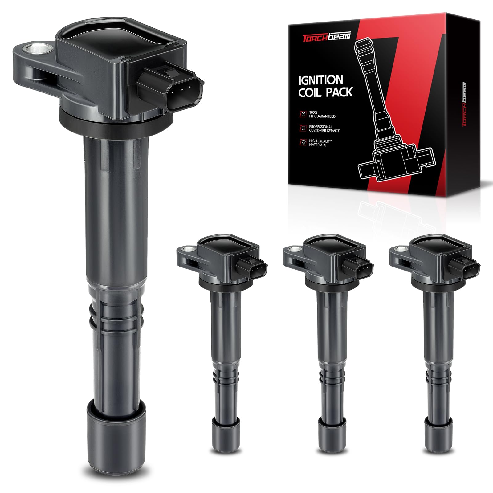 Torchbeam 4 Packs Ignition Coil UF602 Fit for CR-V