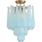 Crystorama 4 Light Aged Brass Semi Flush Mount