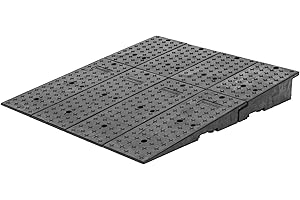 GUARDIAN INDUSTRIAL PRODUCTS Guardian Rubber Shipping Container Ramps for 6" Lip, 20,000 lb. Capacity for Forklift, Pallet Jack, Hand Truck, 49" x 44" - 4 Ramps Included