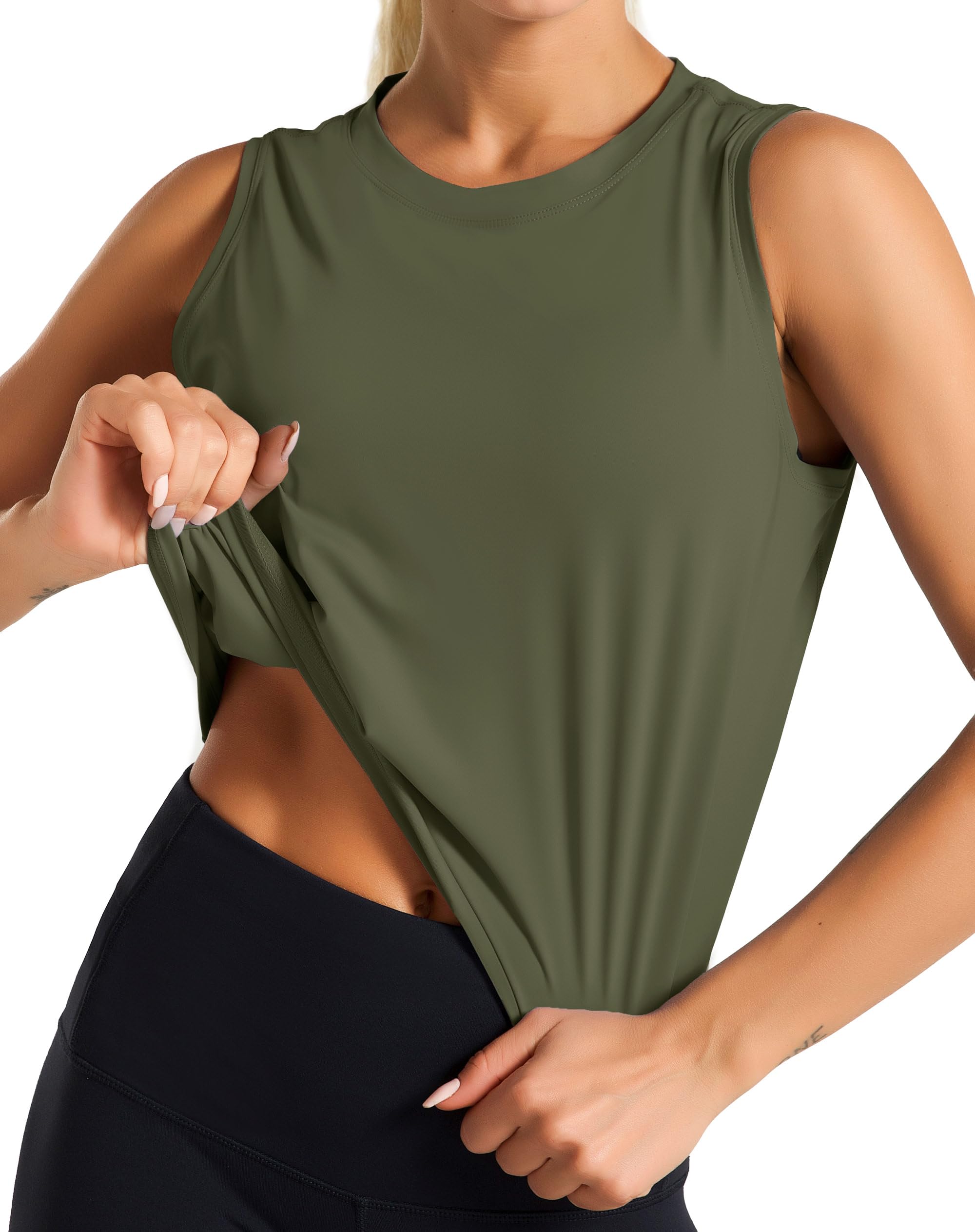 Photo 1 of ** BLUE**
Dragon Fit Women Sleeveless Yoga Tops Workout Cool T-Shirt Running Short Tank Crop Tops (, Medium)