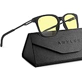 ANYLUV Blue Light Glasses for Men, Lightweight Computer Gaming Glasses, Stylish Anti Eyestrain Blue Light Blocking Men