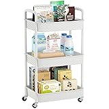 MOYIPIN 3-Tier Plastic Rolling Cart with
