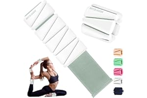BECOJADDE Ankle Weights Set of 2 (1 lb/2 lb Each) Wrist Weights for Women Men Adjustable Arm & Leg Weighted Bangles Wristbands for Home Pilates, Walking, Yoga, Workout, Pool Exercise