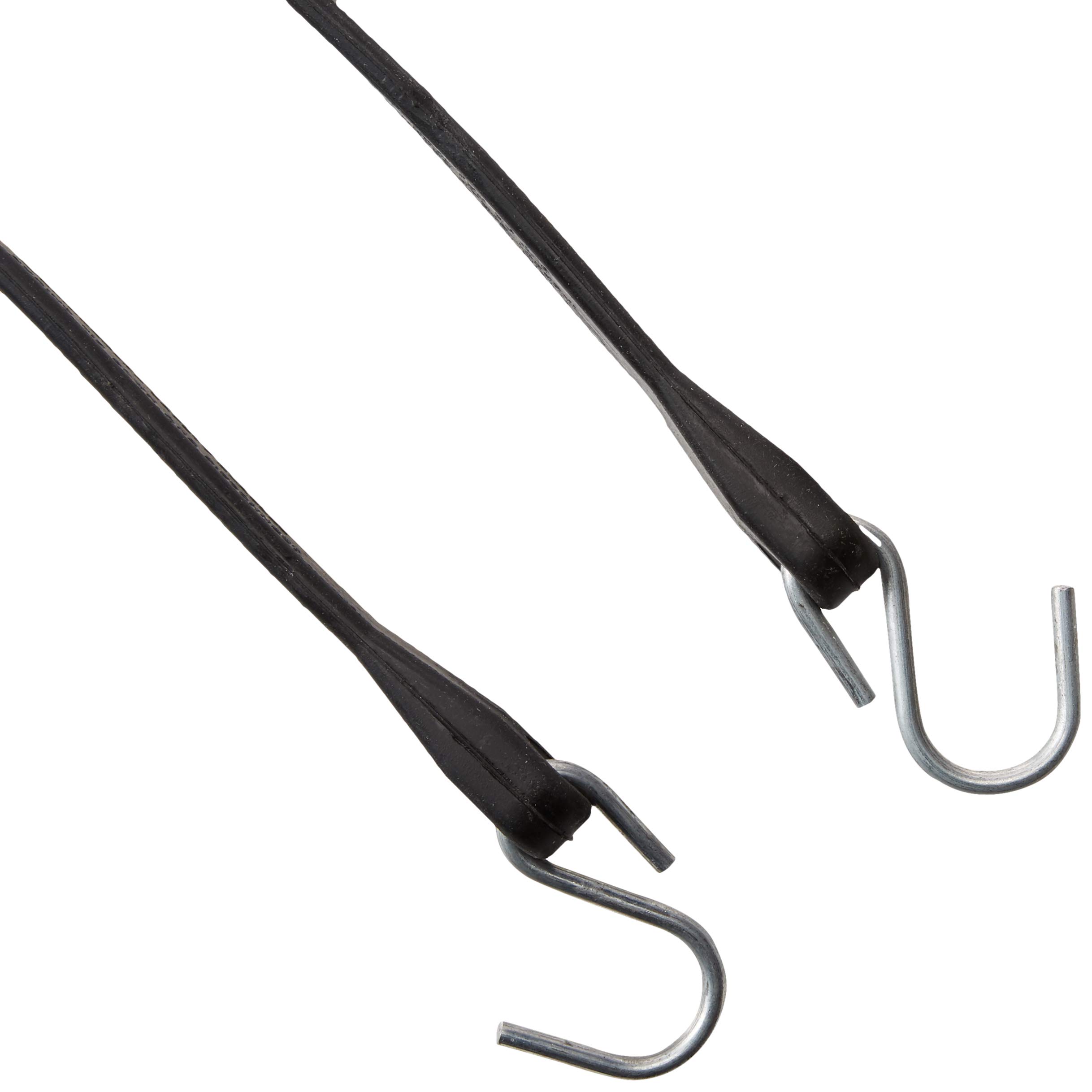 21" Inch Rubber Bungee Cords with Hooks Crimped S Hooks Natural