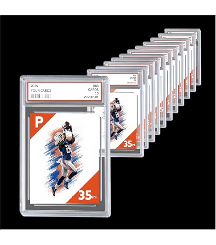 Amazon.com: Frosted Graded Card Slab (Pack of 5) for Trading Sports Cards
