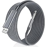 Elebase USB Guitar Cable 10FT,USB A to 6.35mm Male Electric Guitar Jack Converter Cord,1/4 Inch TS Guitar Computer Connector
