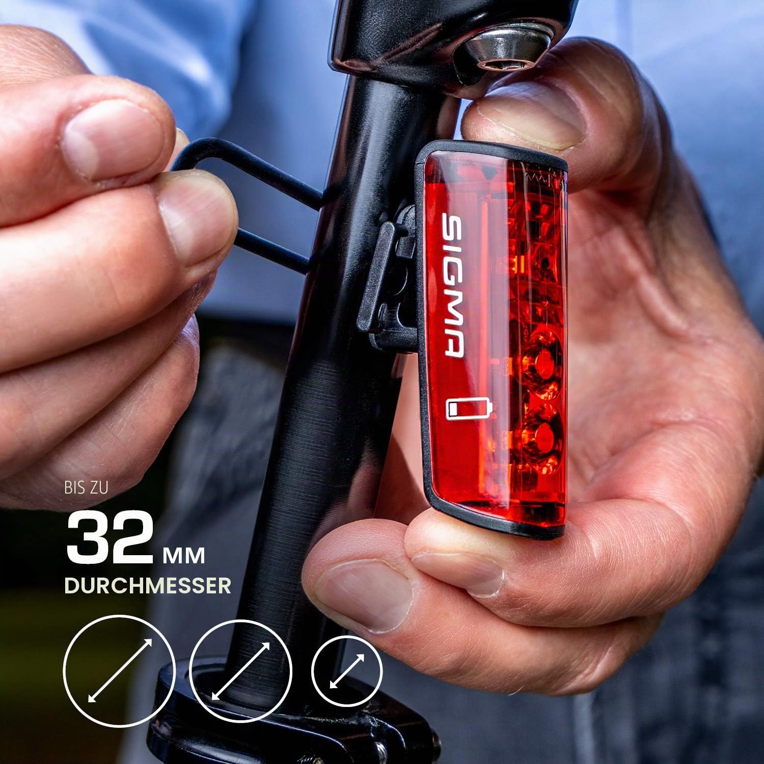 SIGMA Blaze | LED Fahrradrücklicht | StVZO zugelassenes, akkubetriebenes Rücklicht mit Bremslicht 7