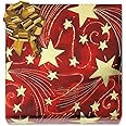Current Golden Starlight Foil Rolled Wrapping Paper - Premium Jumbo 23-Inch x 20-Foot Christmas Gift Wrap Roll, 38 Square Feet Total