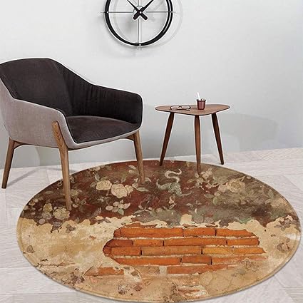 Amazon Com Antique Water Uptake Round Mat Old Historical Floral