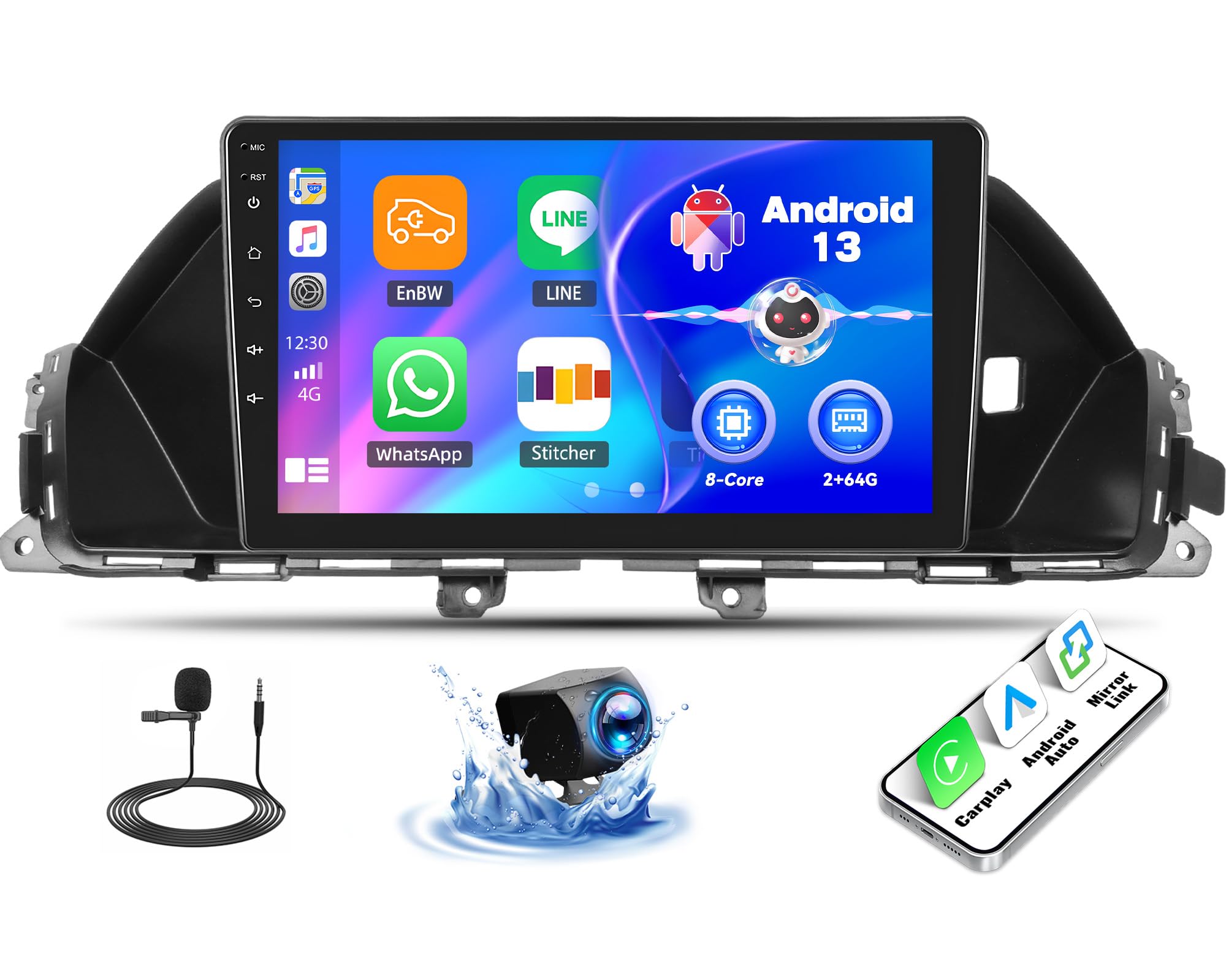 Photo 1 of SIXTOP [4+128G] Android Car Stereo for Honda Odyssey 2010-2017 Wireless Carplay Android Auto 59 Theme 9 inch Inch Touch Screen Bluetooth 5.0 GPS Navigation FM RDS Radio 32EQ SWC AHD Backup Camera