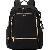 TUMI Voyageur Celina Backpack, Holds Up to 16" Laptop, Black/Gold | Women's Work &amp; Travel Bag, 16.0" X 10.6" X 6.5", Holds Up to 16" Laptop, Fog Grey &amp; Silver Hardware, Nylon, Multiple Pockets