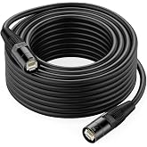 EBXYA Cat5e Ethernet Cable 10ft Cat5e EtherCON Cable with RJ45 Connectors | Professional Shielded, for Stage, Audio, Video and Networking Applications, Black