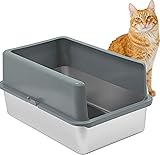 iPrimio Enclosed Sides Stainless Steel Litter Box