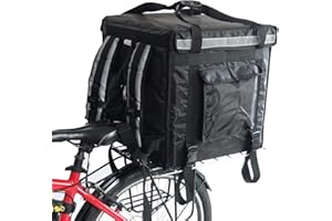PACKIR PK-92V: Large Rigid Heavy Duty Food Delivery Box for Motorcycle, Insulated Pizza Delivery Bag for Bicycle/Scooter, Top Loading, 18" x 18" x 18", Collapsible, Waterproof