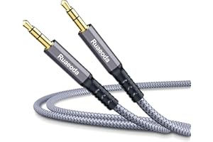Ruaeoda Aux Cord 10ft,3.5mm Audio Cable Male to Male Stereo Hi-Fi Sound Nylon Braided aux to aux 1/8 Cable for Headphones Car Home Stereos Speakers Tablets