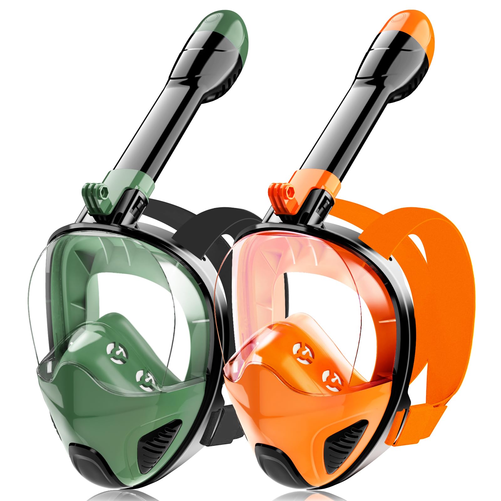 Full Face Snorkel Mask for Adults Teen, Snorkeling Gear with Detachable ...