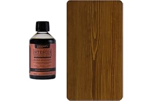 Littlefair's Wood Stain Water Based - 8.5oz/250ml - Indoor Furniture Stain Light & Dark Finishes - Special Non Toxic & Eco Friendly Formula - Wood Stain for Crafts - Color: Brown Mahogany