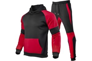 HHGKED Men's Track Suits 2 Piece Set Active Jogging Suits Long Sleeve Sweatsuits Casual Outfits