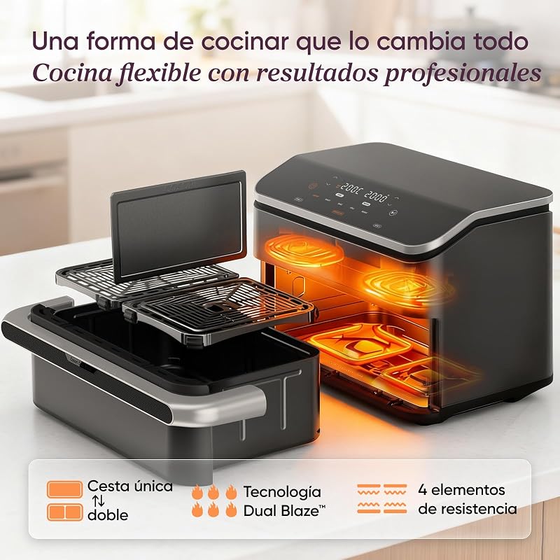 Freidora de Aire 10L Dual Blaze Twinfry, Doble Cesta con Divisor