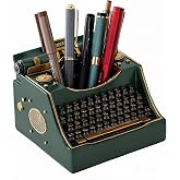 Amoysanli Retro Typewriter Pen Holder Desk Organizers for Writer's Green | Decorative vintage pencil holders desktop accssories unique cool gifts suitable for offices, study and living room