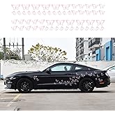 BLAJR (56PCS) Butterfly Graphic Car Sticker Waterproof Decoration Car Side Door Hood Bumper for car Truck SUV Window Laptop Kitchen Wall Vinyl Decal Sticker Accessories (Pink)