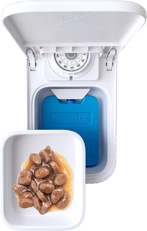 DISTRIBUTORE Automatico di Cibo con Timer Dozer Bianco