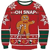 RAISEVERN Ugly Christmas Sweater for Men Women Knitted Pullover Tops