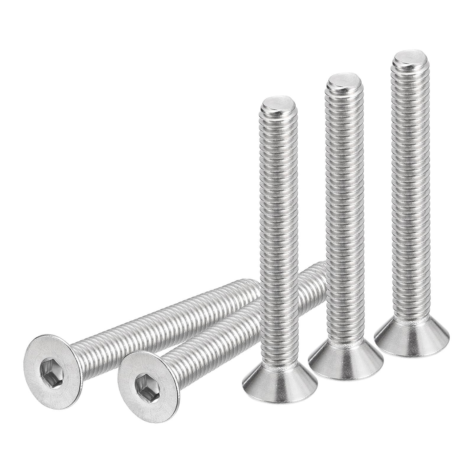 DTGN 5/16-18 x 2-1/2" Flat Head Socket Cap Screws, 20 Pack 304 Stainless Steel Hex Socket Flat Head Screws, Full Thread, Countersunk Bolts