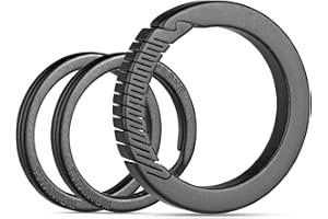 FEGVE Titanium Carabiner Keychain Clip – Quick Release, Ultra-Light & Durable, with 2 Key Rings for Keys, Belt Loops & Bags, 