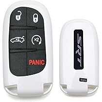 Amazon Com Ijdmtoy 1 Exact Fit Glossy Pearl White Smart Key Fob Shell Cover Compatible With Charger Challenger Dart Durango Journey Grand Cherokee Renegade 0 300 Etc Automotive