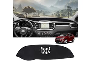 ZZEQYG Flannel Dash Cover Accessories for KIA Sorento 2016 2017 2018 2019 2020 Dashboard Cover Dash Mat Sunshield Pad