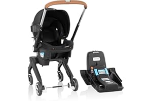 Evenflo Gold Shyft DualRide Infant Car Seat Stroller Combo w Carryall Storage & Extended Canopy - Onyx Black