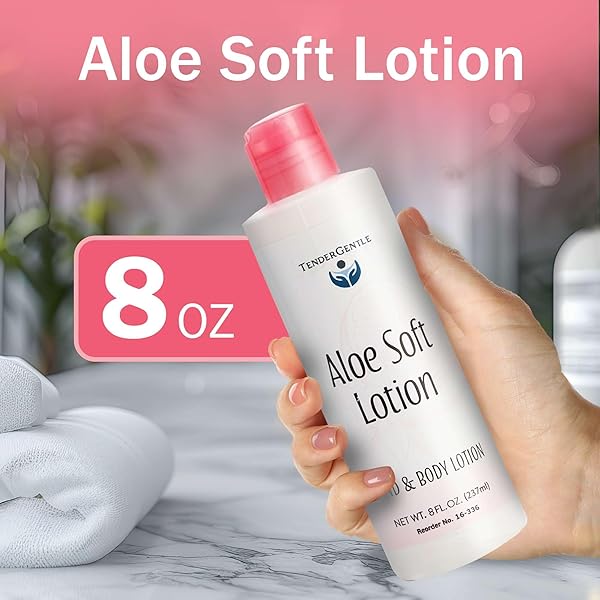 TENDERGENTLE ALOE LOTION FOR HANDS AND BODY – 8 OZ OF ALOE VERA LOTION FOR DRY SKIN – GOOD FOR SENSITIVE SKIN AND EXTRA AND SEVERELY DRY SKIN – ALOE VERA MOISTURIZER