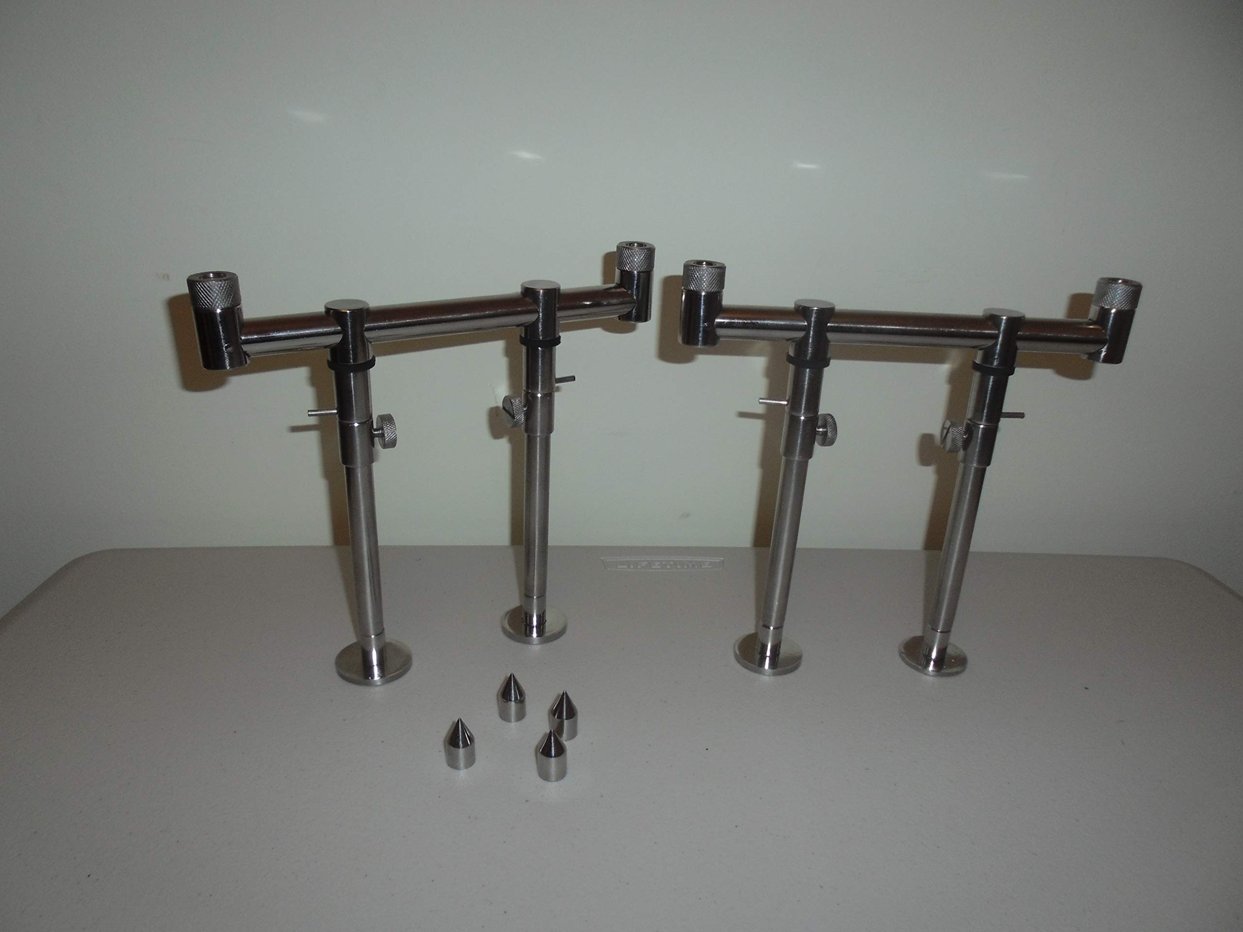 TMC 2 x 2 Rod stainless Steel 20cm buzz bars + 4 x stage stand interchangeable bank sticks