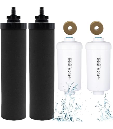 Amwater 2-Pack Gravity Water Filter Cartridges - NSF Certified Replacement For Berkey & Other Systems (Black Elements) - View #7